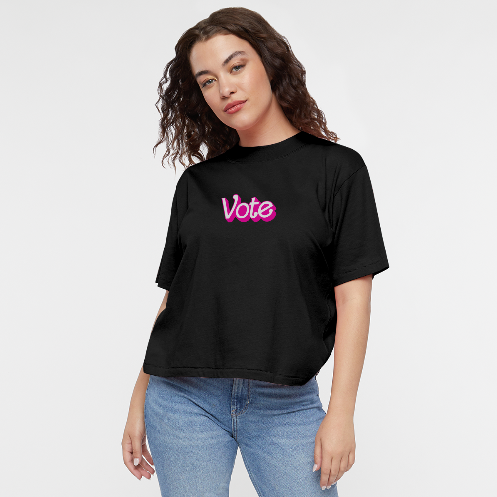 Vote Pink- Women's Boxy Tee - black