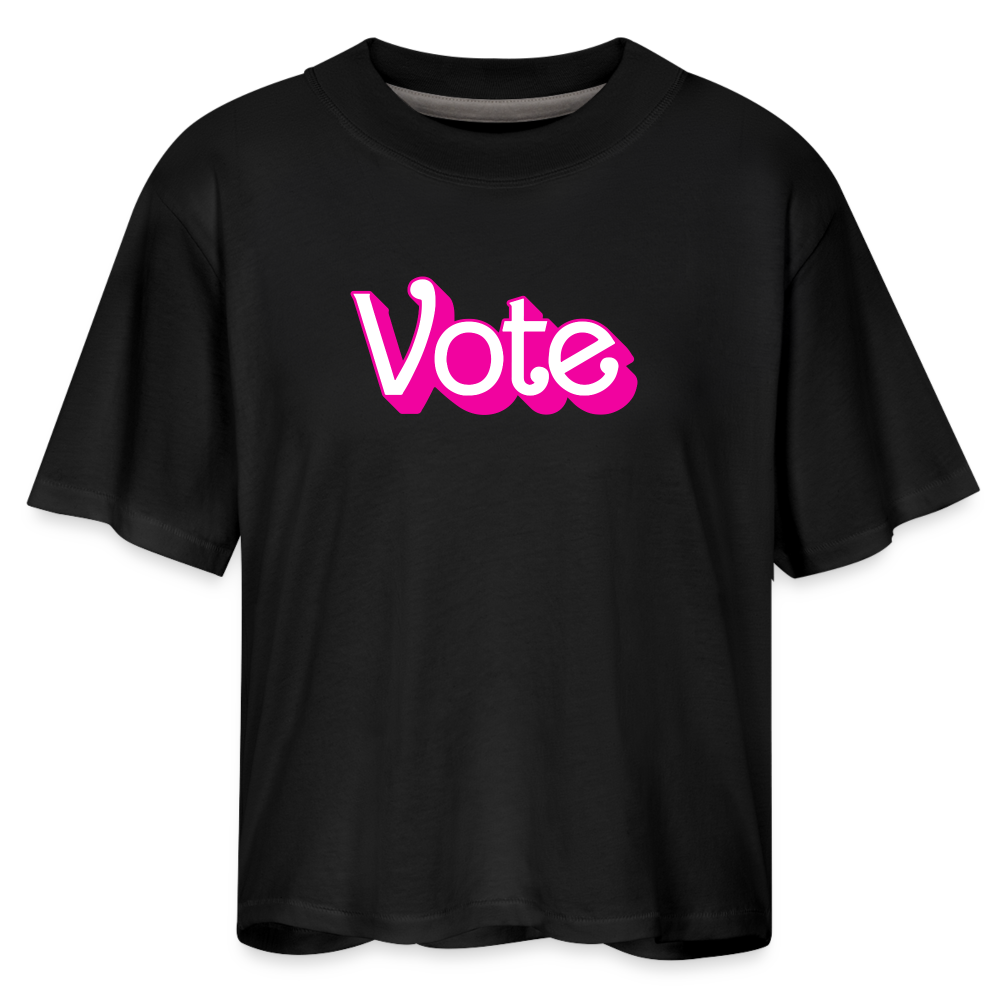 Vote Pink- Women's Boxy Tee - black