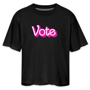 Vote Pink- Women's Boxy Tee - black