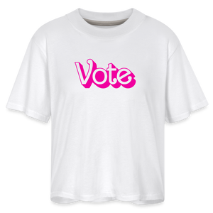 Vote Pink- Women's Boxy Tee - white