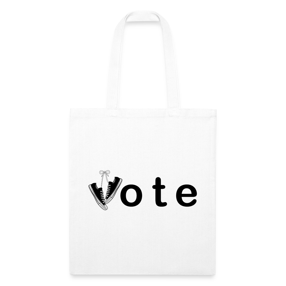 VOTE WIN- Recycled Tote Bag - white