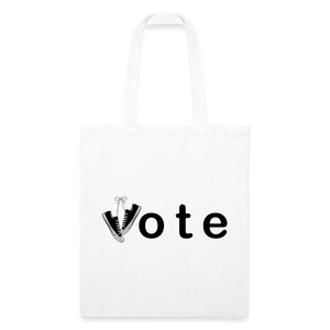 VOTE WIN- Recycled Tote Bag - white