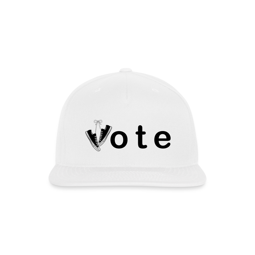 VOTE WIN- Snapback Baseball Cap - white