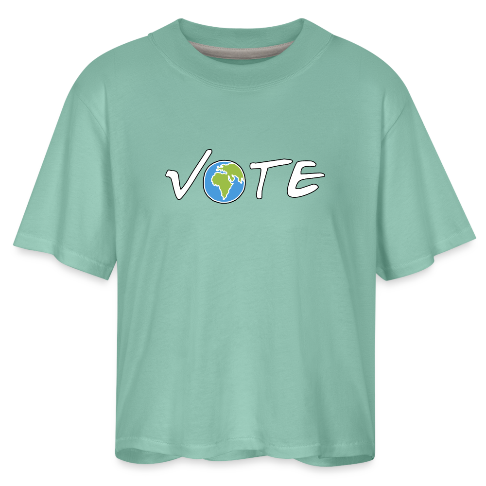 Vote Earth- Women's Boxy Tee - saltwater