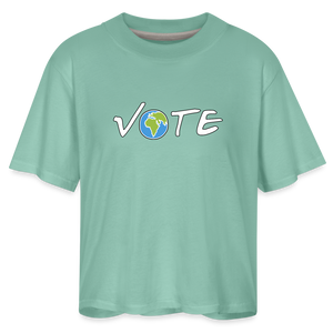 Vote Earth- Women's Boxy Tee - saltwater