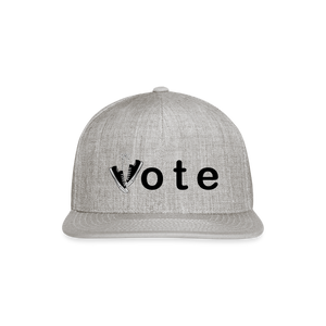 VOTE WIN- Snapback Baseball Cap - heather gray