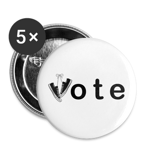 VOTE WIN- Buttons large 2.2'' (5-pack) - white