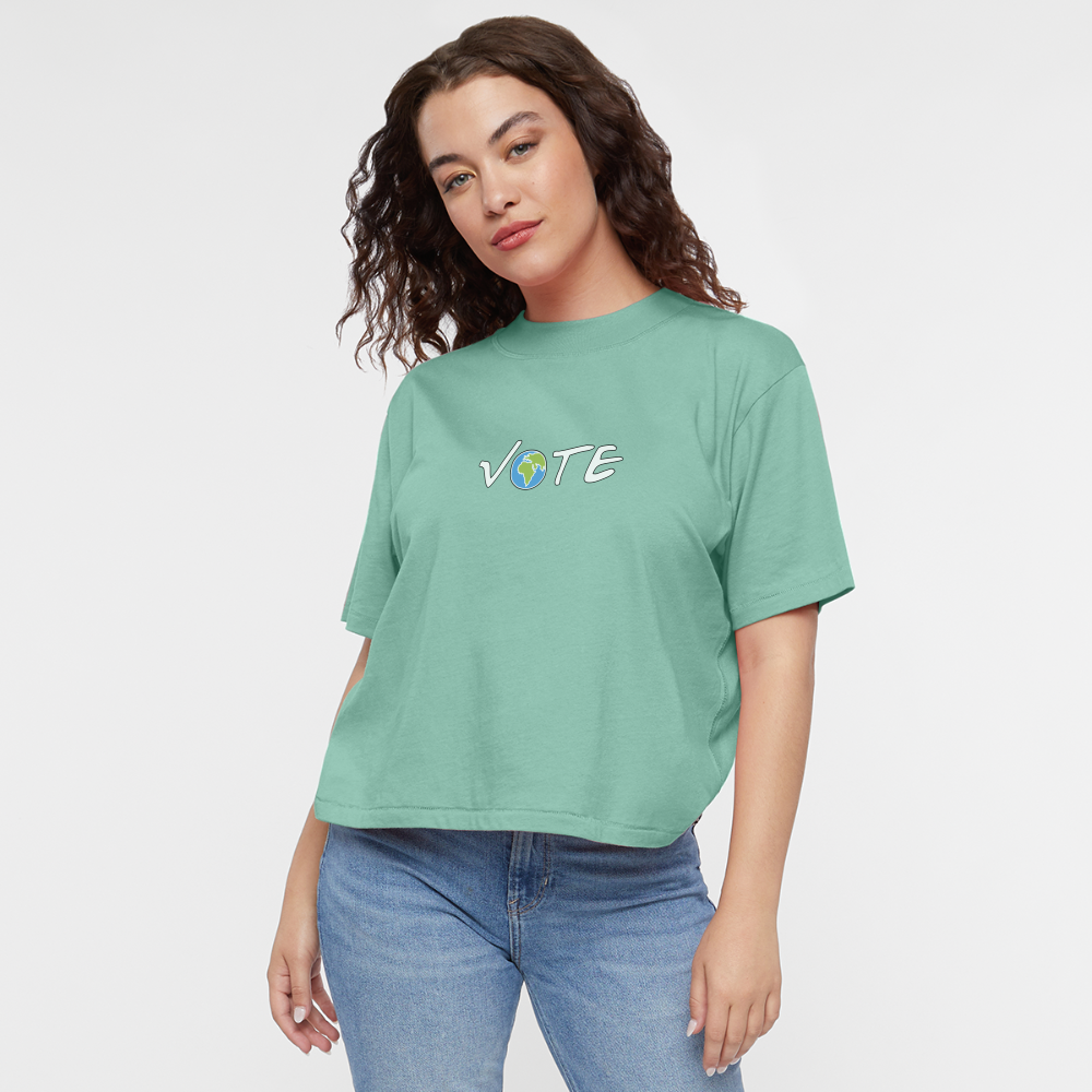 Vote Earth- Women's Boxy Tee - saltwater