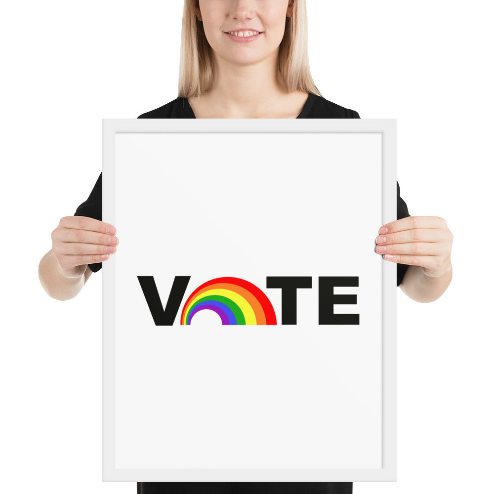 VOTE PROUD- Framed poster