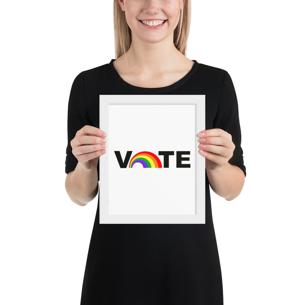 VOTE PROUD- Framed poster