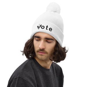 VOTE WIN- Pom pom beanie