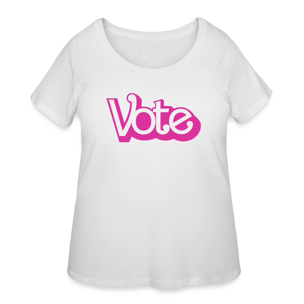 VOTE PINK Women’s Curvy T-Shirt - white