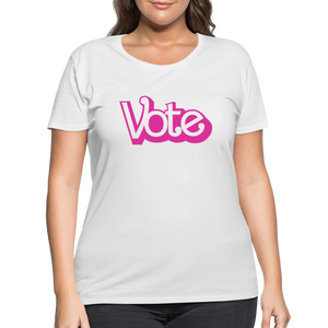 VOTE PINK Women’s Curvy T-Shirt - white