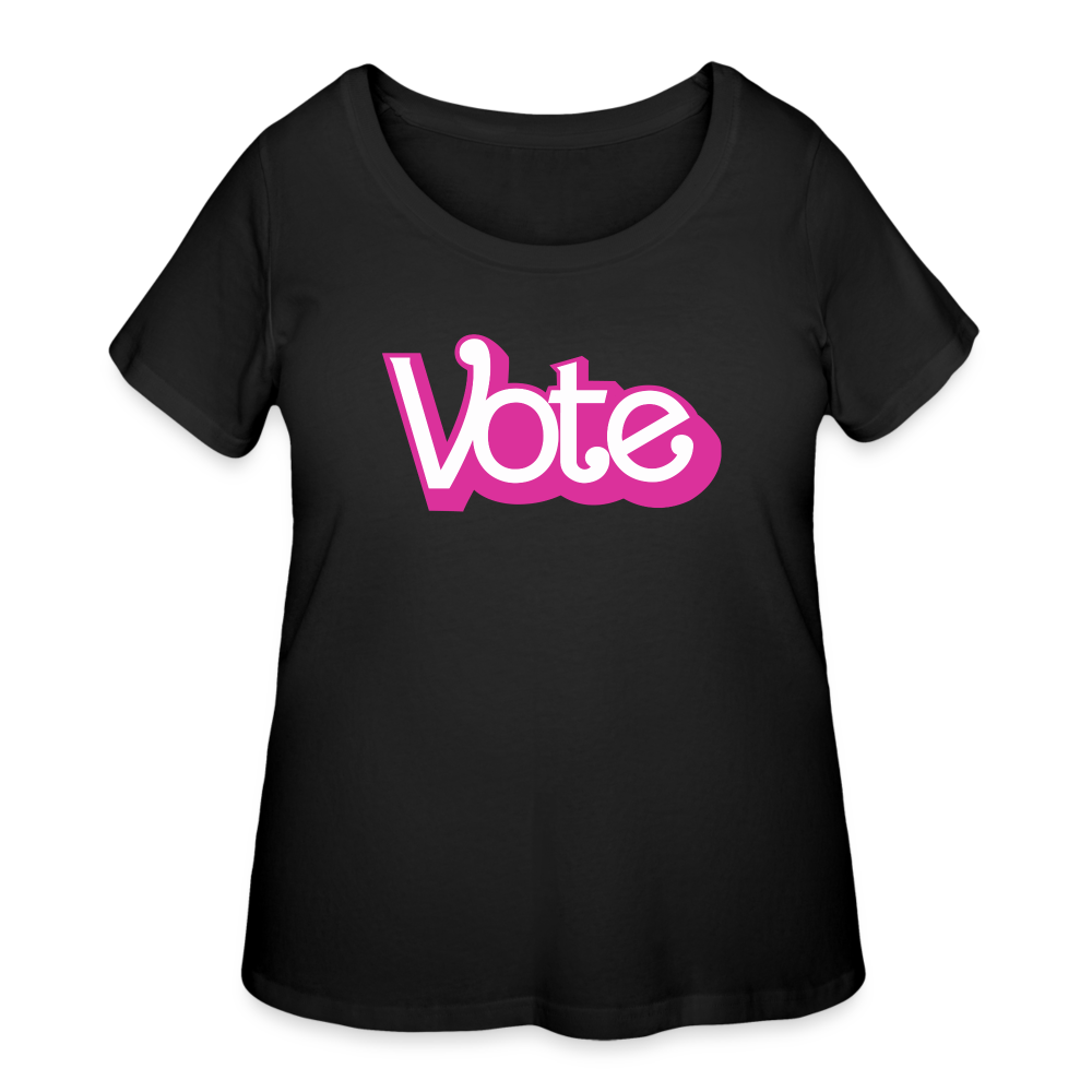 VOTE PINK Women’s Curvy T-Shirt - black