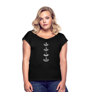 Vote RBG Women's Roll Cuff T-Shirt - black