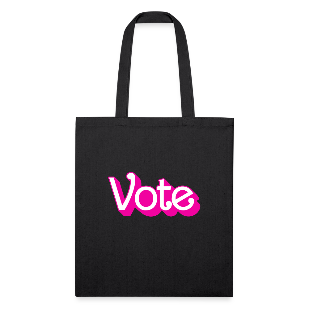 Vote Pink - Recycled Tote Bag - black