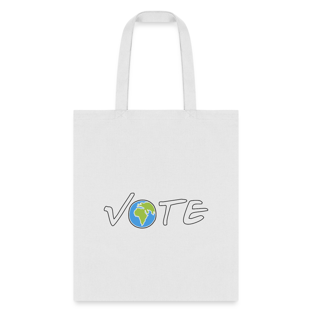 Vote Earth- Tote Bag - white