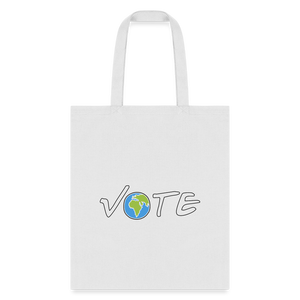 Vote Earth- Tote Bag - white