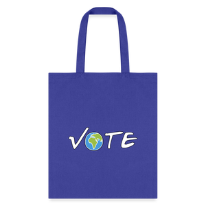 Vote Earth- Tote Bag - royal blue
