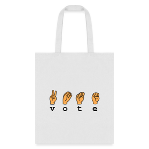 Vote Sign- Tote Bag - white