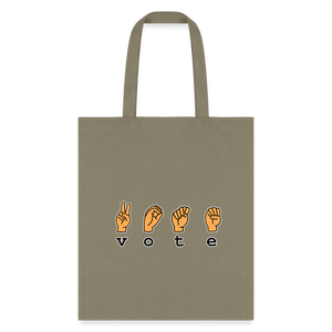 Vote Sign-Tote Bag - khaki