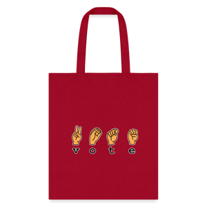 Vote Sign-Tote Bag - red