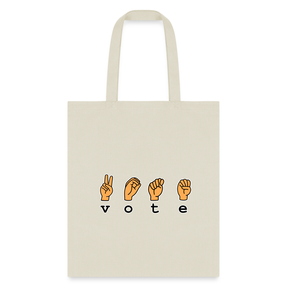 Vote Sign-Tote Bag - natural