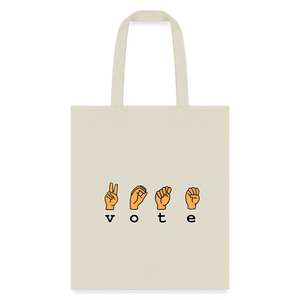 Vote Sign-Tote Bag - natural