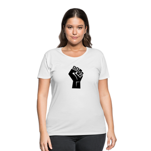 VOTE POWER- Women’s Curvy T-Shirt - white