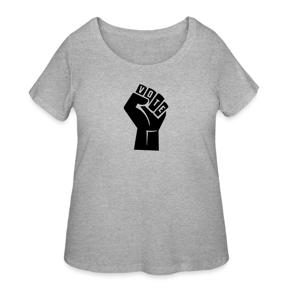 VOTE POWER- Women’s Curvy T-Shirt - heather gray