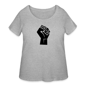 VOTE POWER- Women’s Curvy T-Shirt - heather gray