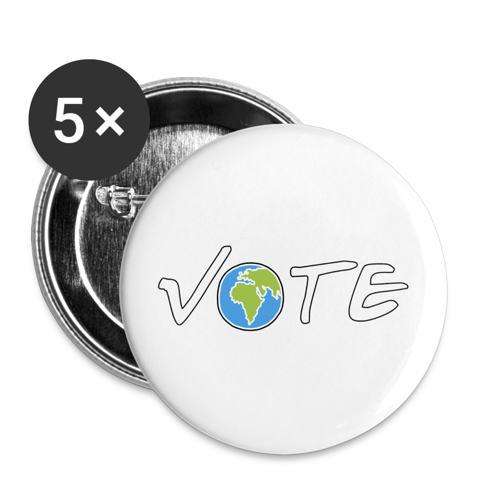 Buttons small 1'' (5-pack) - white