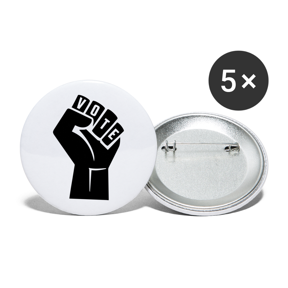 Vote Power Buttons small 1'' (5-pack) - white