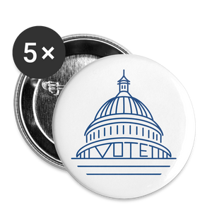 Vote Democracy - Buttons large 2.2'' (5-pack) - white