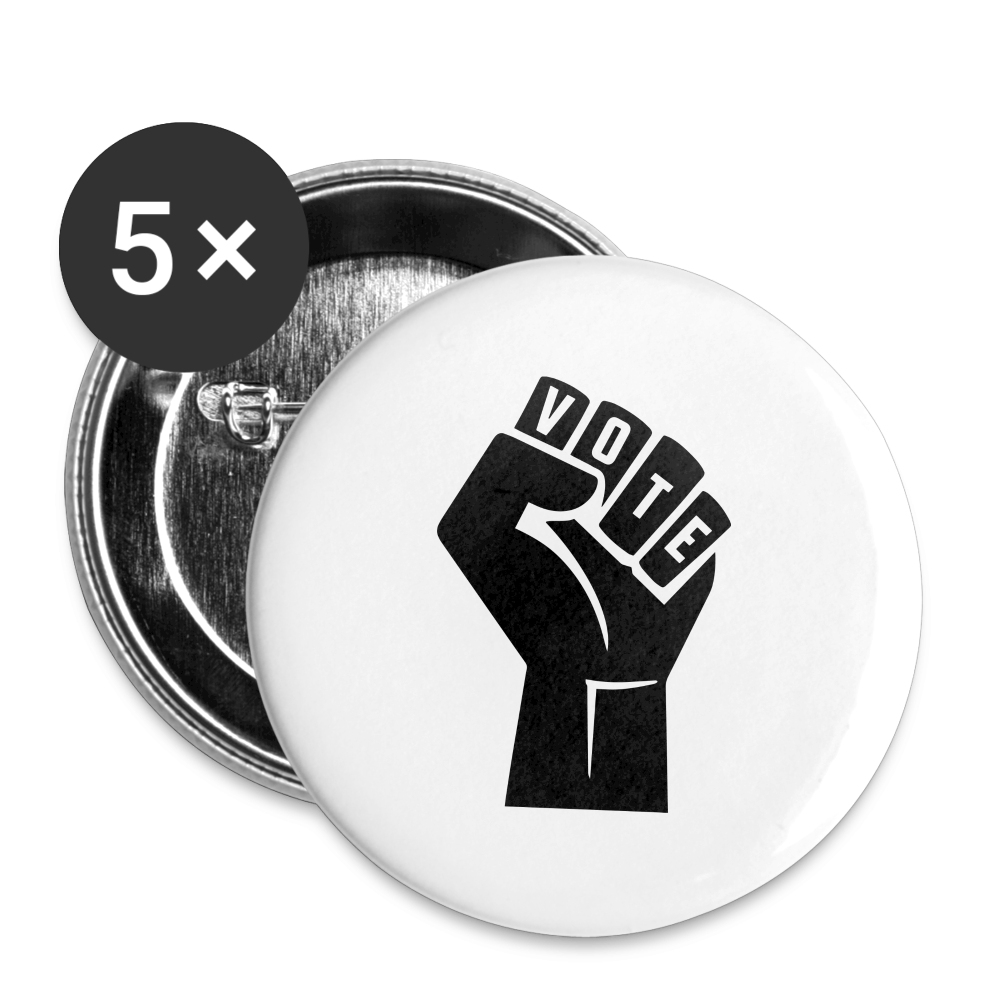 VOTE POWER Buttons large 2.2'' (5-pack) - white