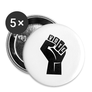 VOTE POWER Buttons large 2.2'' (5-pack) - white