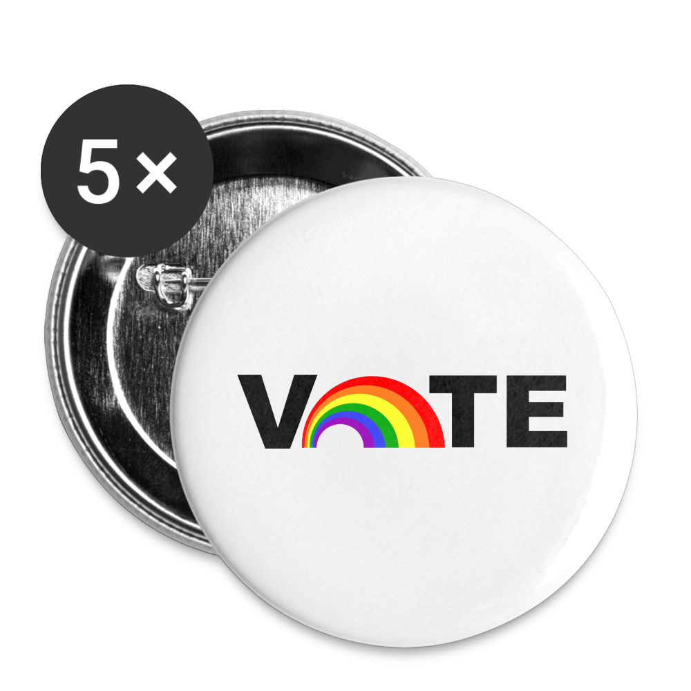 VOTE PROUD Buttons large 2.2'' (5-pack) - white