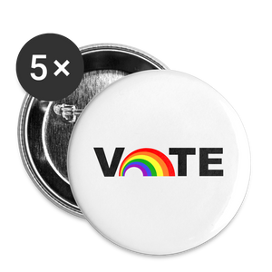 VOTE PROUD Buttons large 2.2'' (5-pack) - white