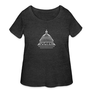 VOTE DEMOCRACY- Women’s Curvy T-Shirt - deep heather