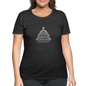 VOTE DEMOCRACY- Women’s Curvy T-Shirt - deep heather