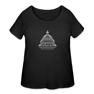 VOTE DEMOCRACY- Women’s Curvy T-Shirt - black