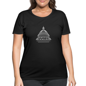 VOTE DEMOCRACY- Women’s Curvy T-Shirt - black