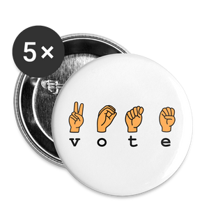 Buttons large 2.2'' (5-pack) - white