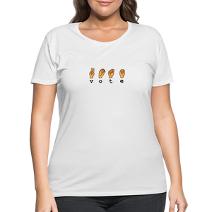 VOTE SIGN - Women’s Curvy T-Shirt - white