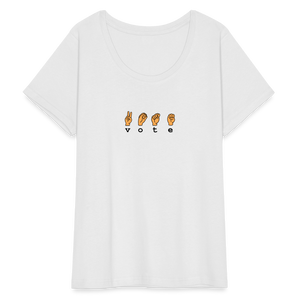 VOTE SIGN - Women’s Curvy T-Shirt - white