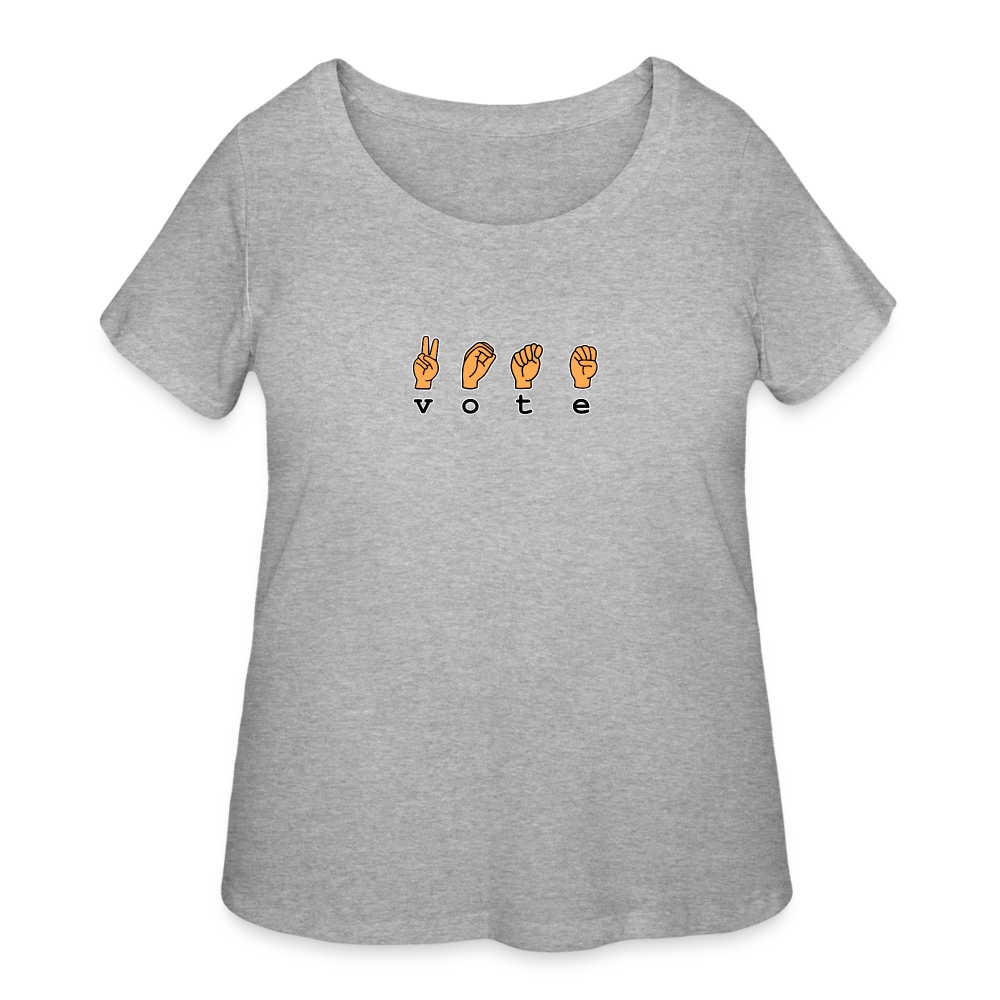 VOTE SIGN - Women’s Curvy T-Shirt - heather gray
