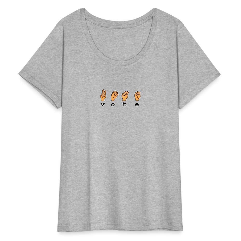 VOTE SIGN - Women’s Curvy T-Shirt - heather gray