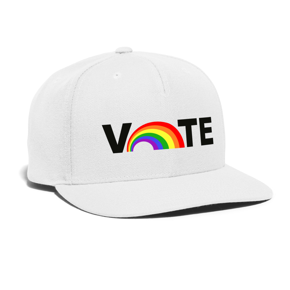 VOTE PROUD Snapback Baseball Cap - white