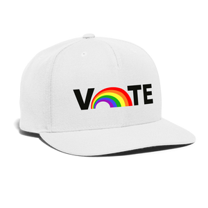 VOTE PROUD Snapback Baseball Cap - white