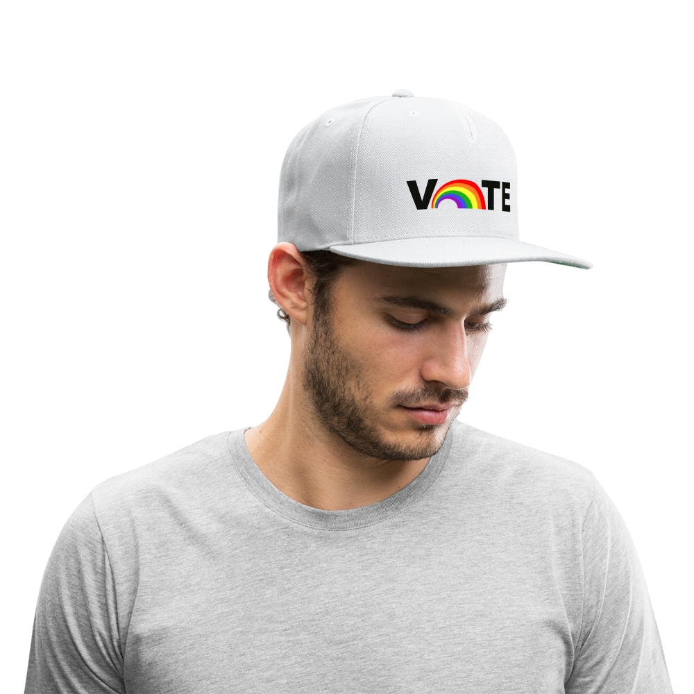 VOTE PROUD Snapback Baseball Cap - white